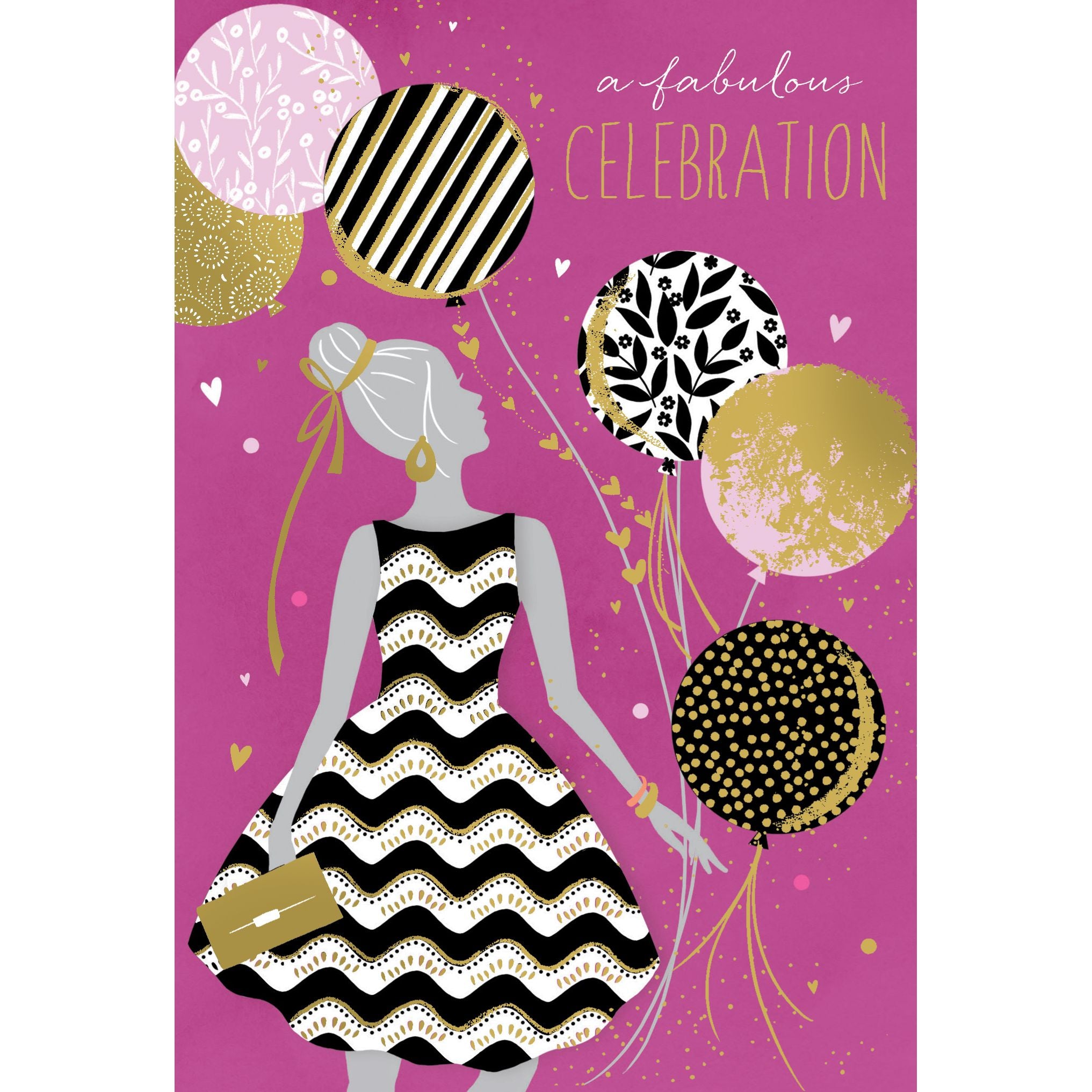 Balloon Girl Birthday Card Sara Miller